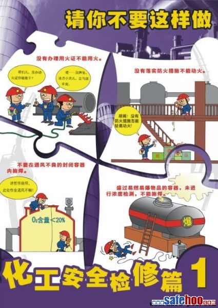 化工检修作业安全宣传图 - 安全贴图 - 注册安全
